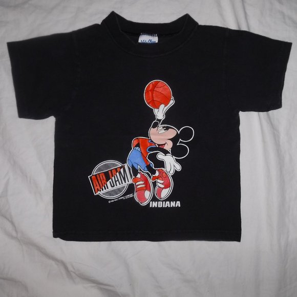 Vintage Other - Vtg 80s Velva Sheen Mickey Mouse Air Jam Indiana T Shirt Youth XS 4/5